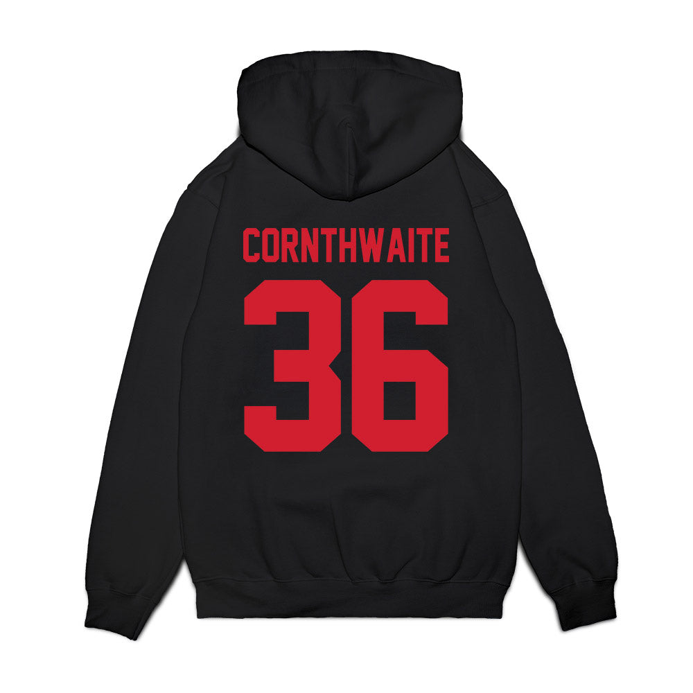 NC State - NCAA Football : Cameron Cornthwaite - Vintage Helmet Premium Hooded Sweatshirt-1