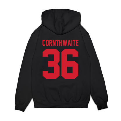 NC State - NCAA Football : Cameron Cornthwaite - Vintage Helmet Premium Hooded Sweatshirt-1