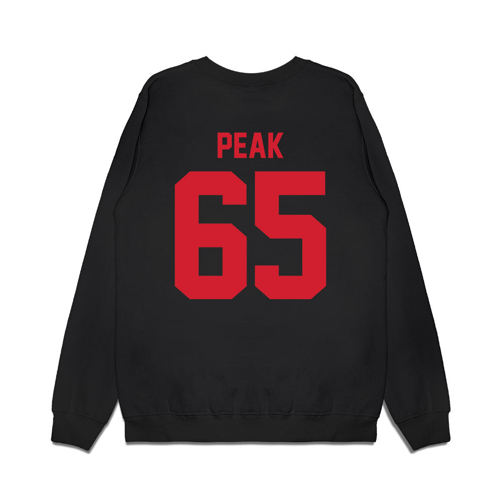 NC State - NCAA Football : Jacarrius Peak - Vintage Helmet Premium Crewneck Sweatshirt-1