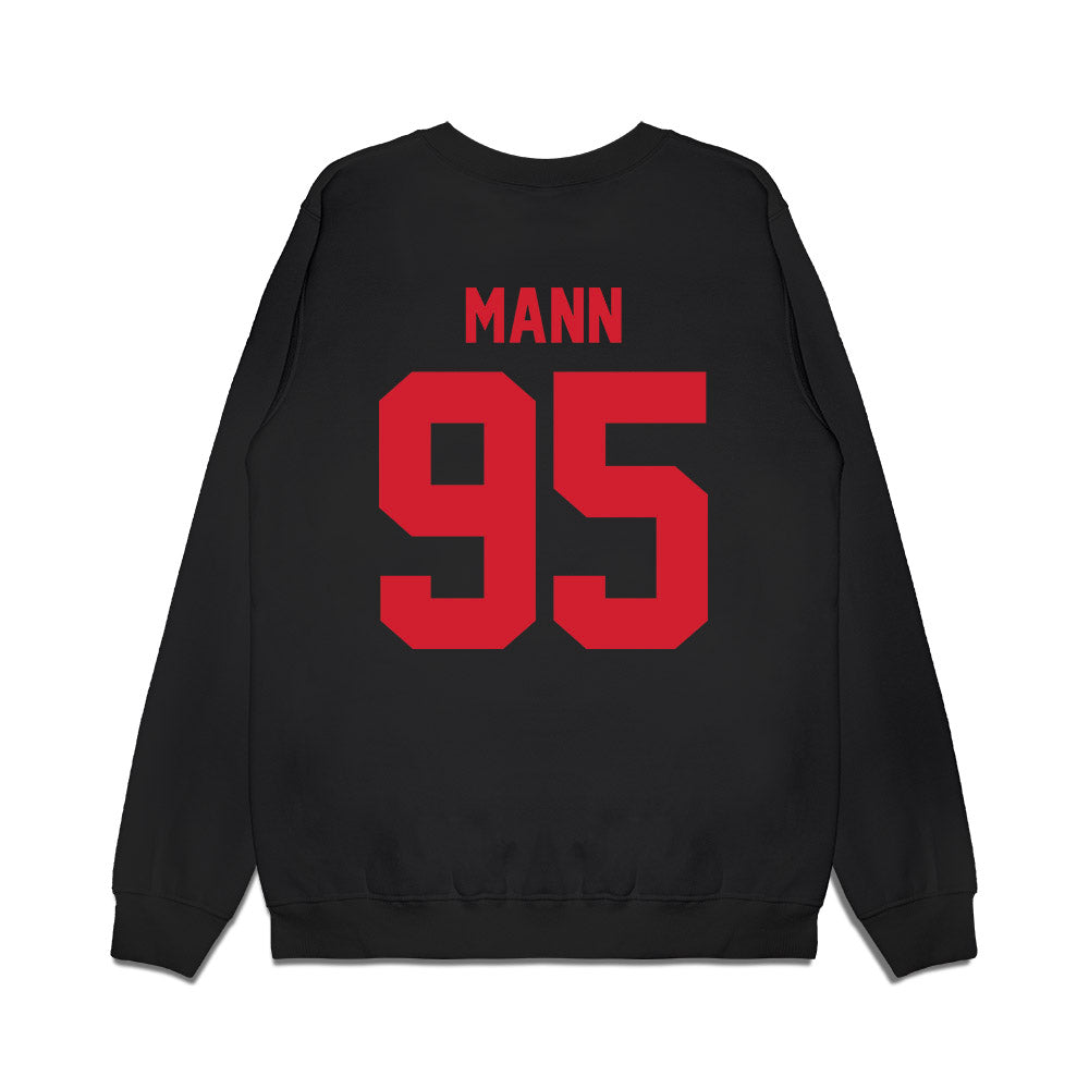 NC State - NCAA Football : Jake Mann - Vintage Helmet Premium Crewneck Sweatshirt-1