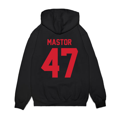 NC State - NCAA Football : Jackson Mastor - Vintage Helmet Premium Hooded Sweatshirt-1