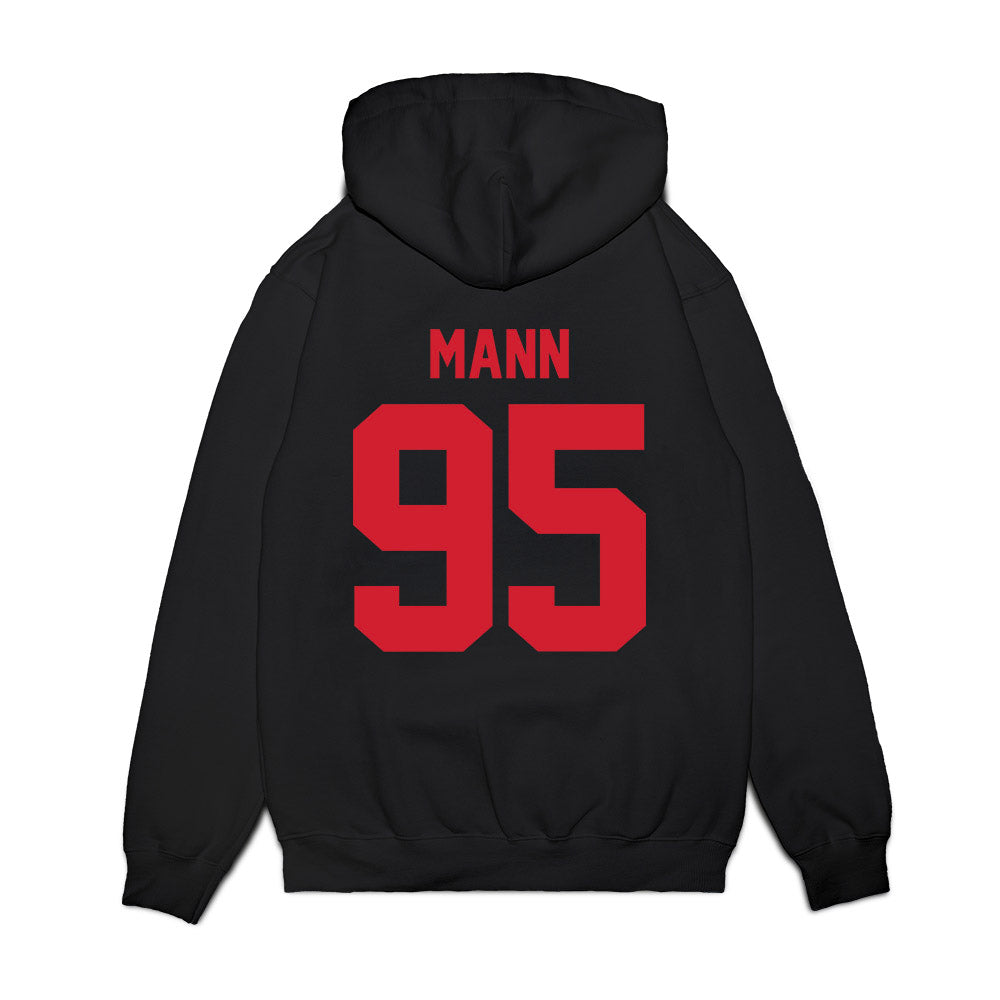 NC State - NCAA Football : Jake Mann - Vintage Helmet Premium Hooded Sweatshirt-1