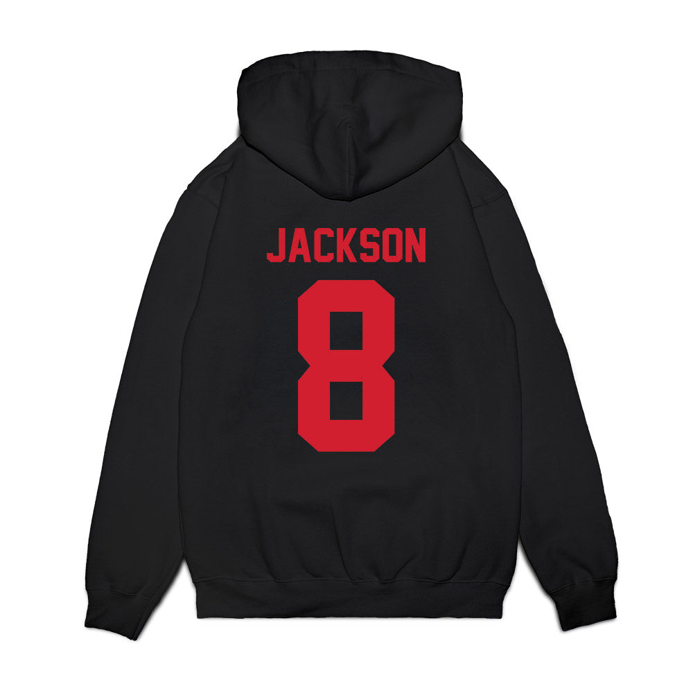 NC State - NCAA Football : Keenan Jackson - Vintage Helmet Premium Hooded Sweatshirt-1