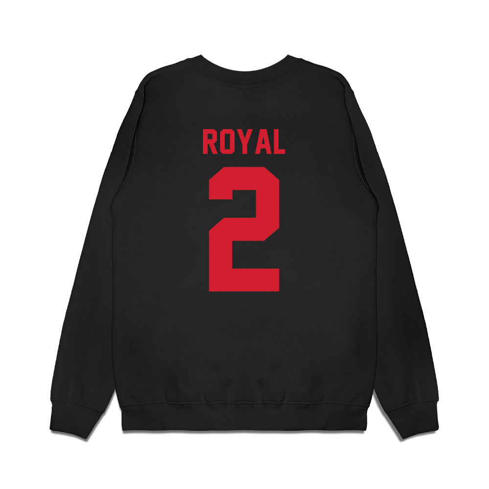NC State - NCAA Football : Ronnie Royal - Vintage Helmet Premium Crewneck Sweatshirt-1