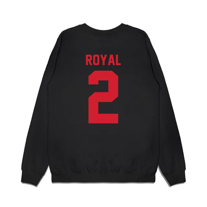 NC State - NCAA Football : Ronnie Royal - Vintage Helmet Premium Crewneck Sweatshirt-1
