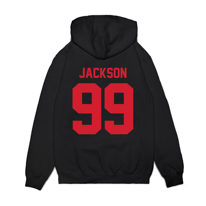 NC State - NCAA Football : Davin Jackson - Vintage Helmet Premium Hooded Sweatshirt-1
