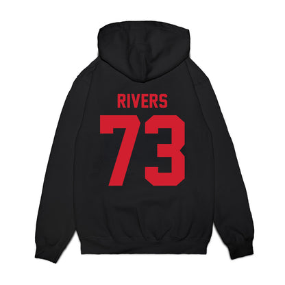 NC State - NCAA Football : Darion Rivers - Vintage Helmet Premium Hooded Sweatshirt-1