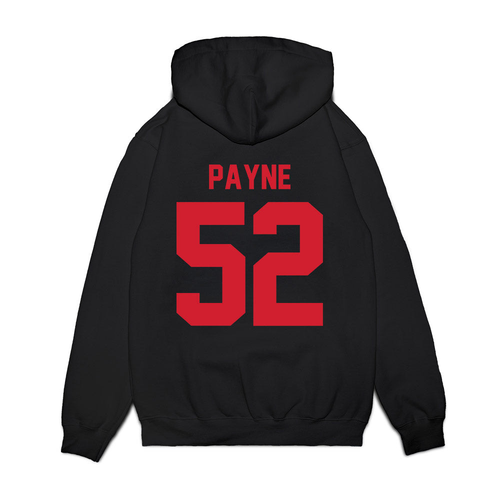 NC State - NCAA Football : Kage Payne - Vintage Helmet Premium Hooded Sweatshirt-1