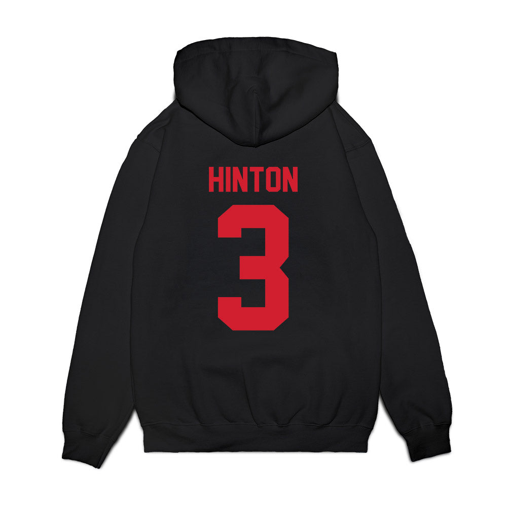 NC State - NCAA Football : Terrente Hinton - Vintage Helmet Premium Hooded Sweatshirt-1