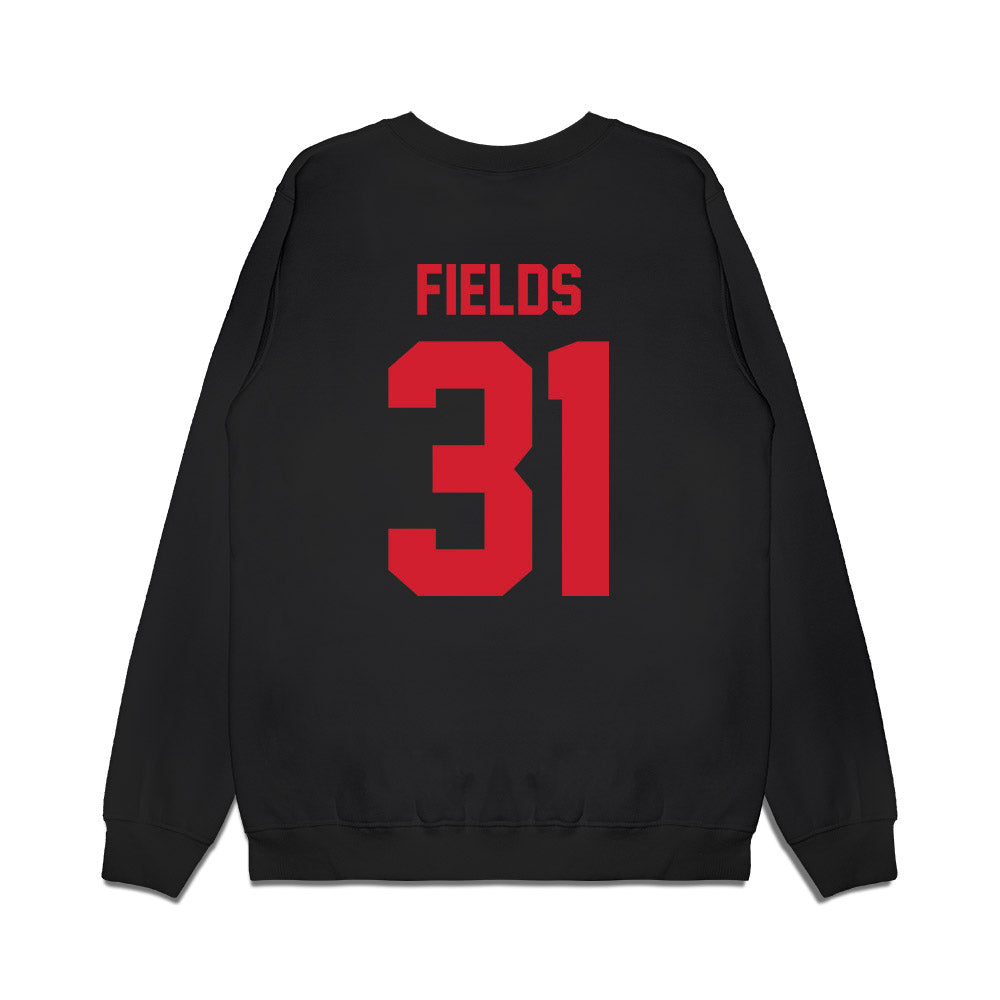 NC State - NCAA Football : Coleson Fields - Vintage Helmet Premium Crewneck Sweatshirt-1