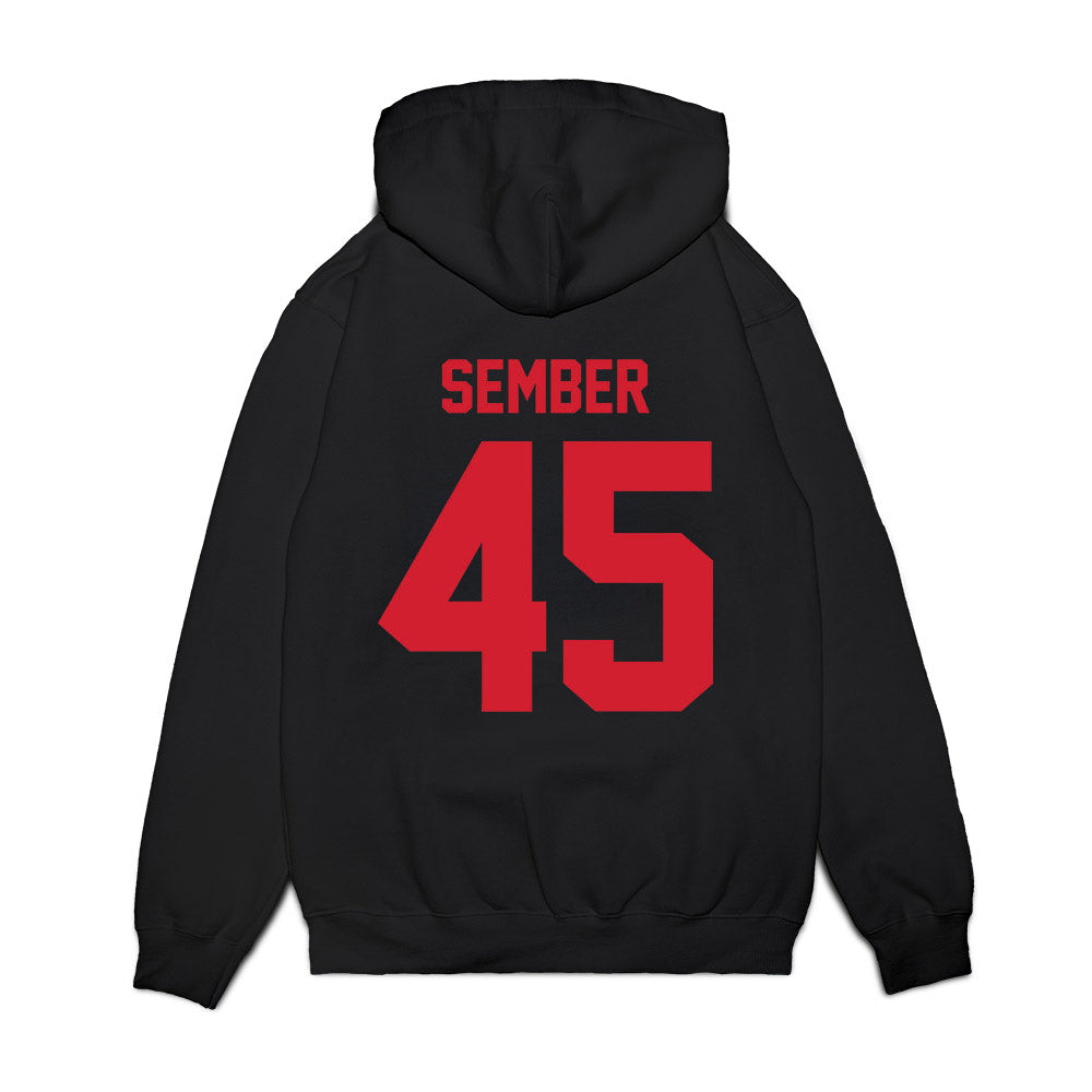 NC State - NCAA Football : Robert Sember - Vintage Helmet Premium Hooded Sweatshirt-1