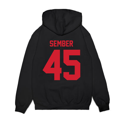 NC State - NCAA Football : Robert Sember - Vintage Helmet Premium Hooded Sweatshirt-1