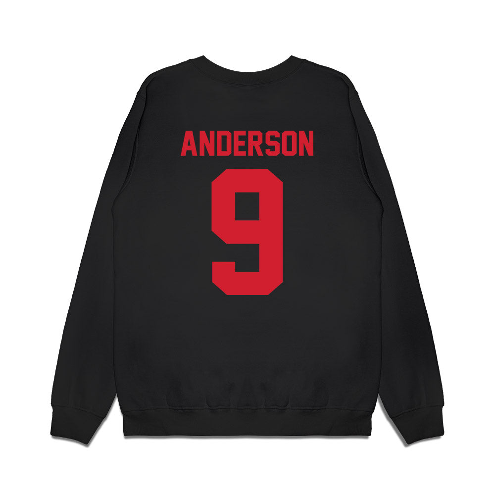 NC State - NCAA Football : Terrell Anderson - Vintage Helmet Premium Crewneck Sweatshirt-1