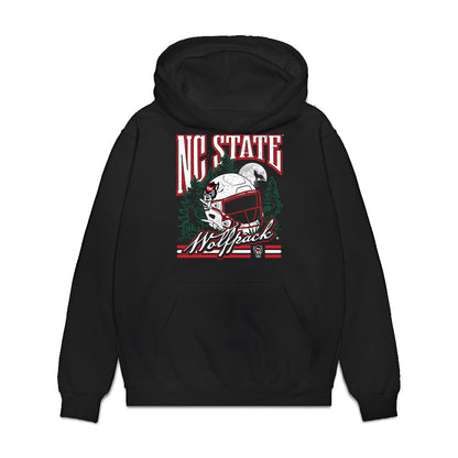 NC State - NCAA Football : Val Erickson - Vintage Helmet Premium Hooded Sweatshirt-0