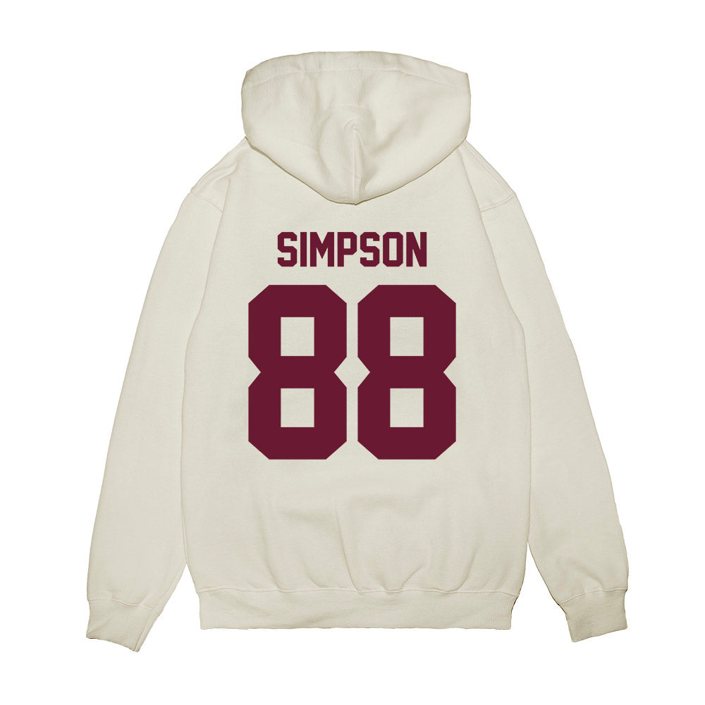 Minnesota - NCAA Football : Jacob Simpson - Vintage Helmet Premium Hooded Sweatshirt-1