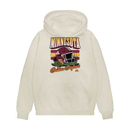 Minnesota - NCAA Football : Caleb McGrath - Vintage Helmet Premium Hooded Sweatshirt-0