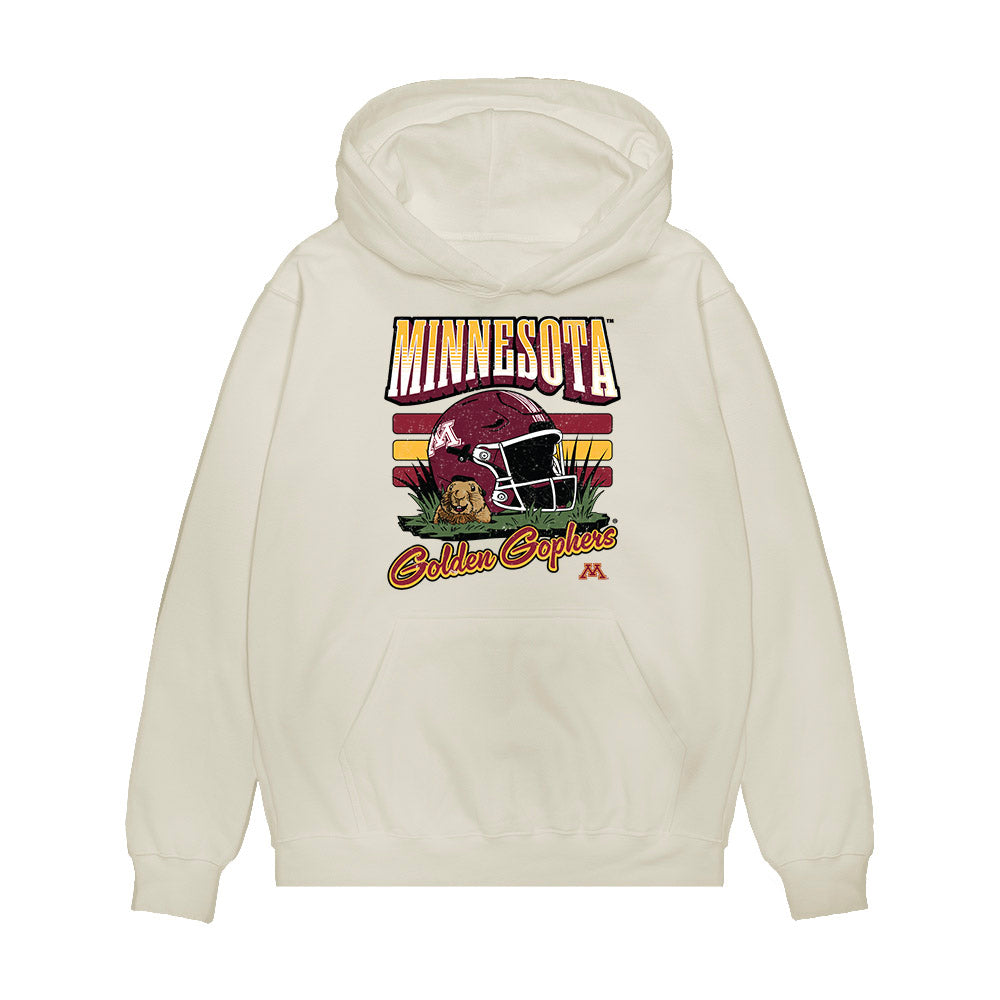 Minnesota - NCAA Football : Ashton Beers - Vintage Helmet Premium Hooded Sweatshirt-0