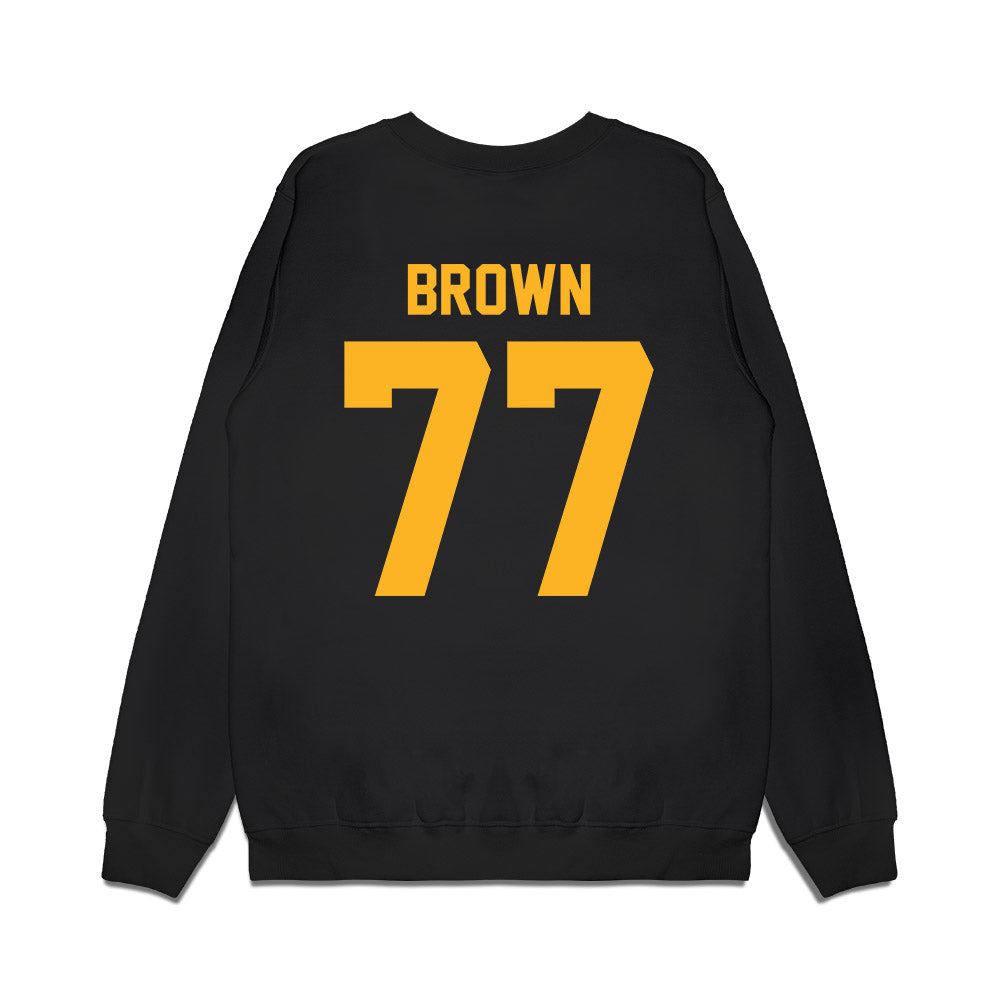Pittsburgh - NCAA Football : Jackson Brown - Vintage Helmet Premium Crewneck Sweatshirt-1