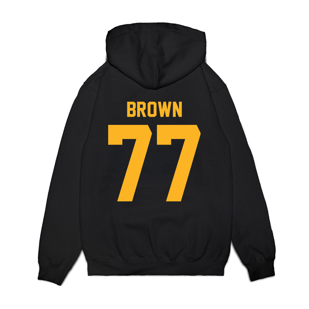 Pittsburgh - NCAA Football : Jackson Brown - Vintage Helmet Premium Hooded Sweatshirt-1