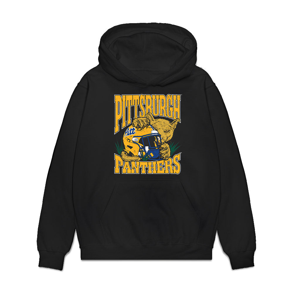 Pittsburgh - NCAA Football : Kyle Louis - Vintage Helmet Premium Hooded Sweatshirt-0