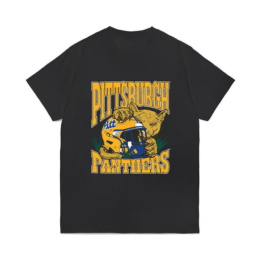 Pittsburgh - NCAA Football : Ty Millhimes - Vintage Helmet Comfort Colors T-Shirt-0