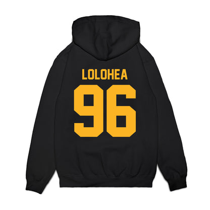 Baylor - NCAA Football : Tonga Lolohea - Vintage Helmet Premium Hooded Sweatshirt-1