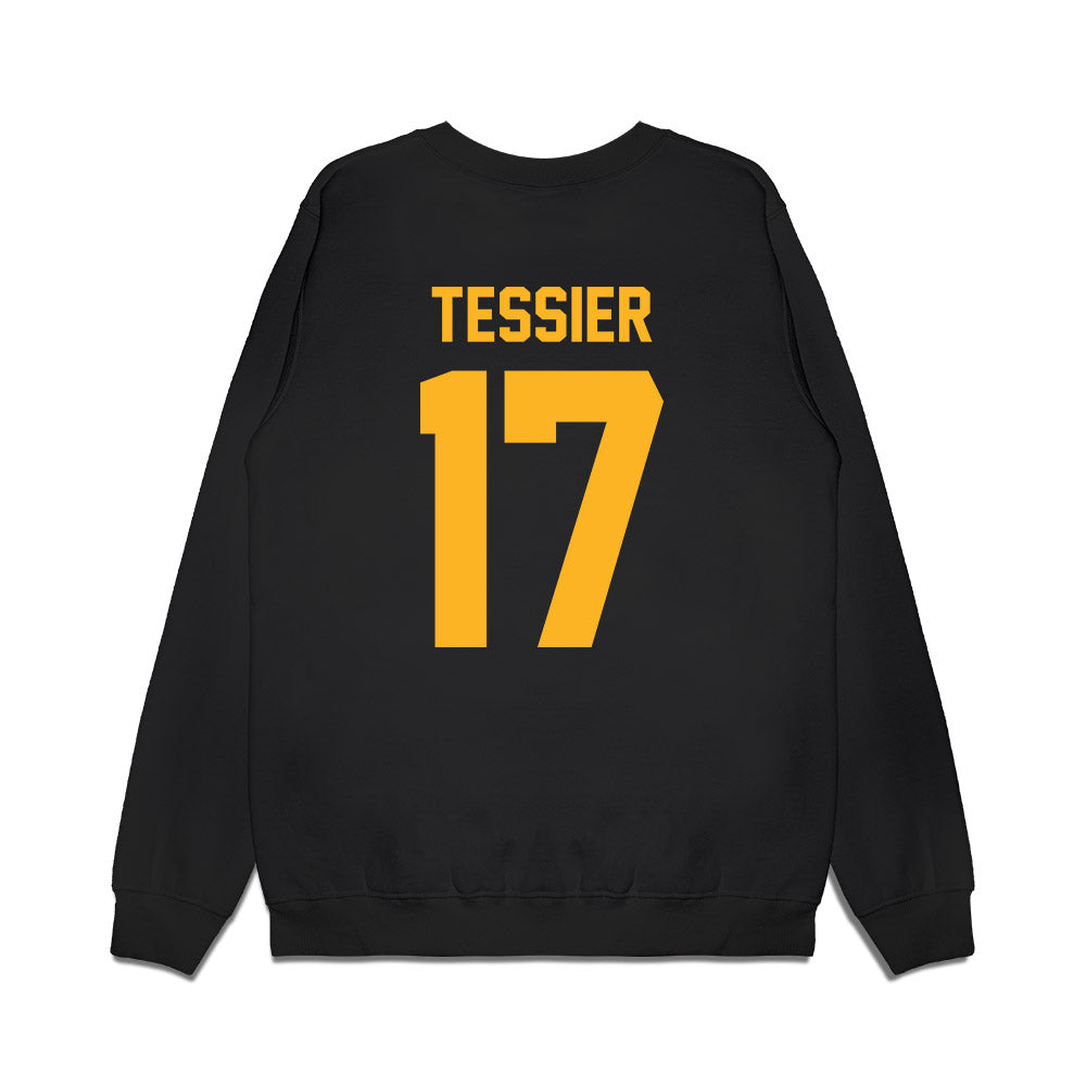 Baylor - NCAA Football : Cade Tessier - Vintage Helmet Premium Crewneck Sweatshirt-1