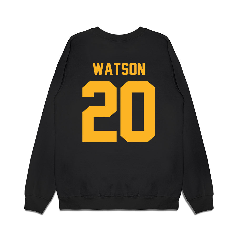 Baylor - NCAA Football : Jacorey Watson - Vintage Helmet Premium Crewneck Sweatshirt-1