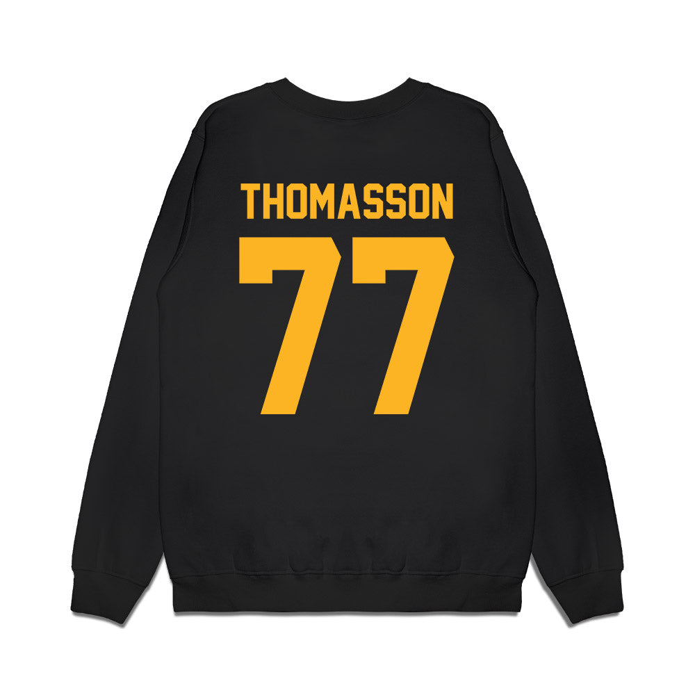 Baylor - NCAA Football : Colton Thomasson - Vintage Helmet Premium Crewneck Sweatshirt-1
