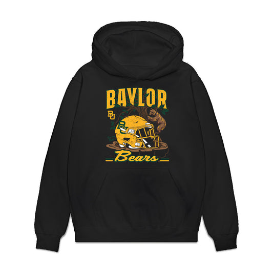 Baylor - NCAA Football : Kobe Prentice - Vintage Helmet Premium Hooded Sweatshirt-0