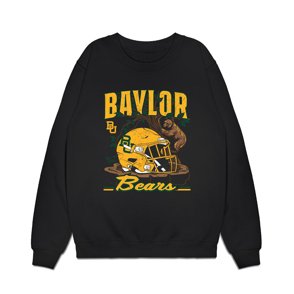 Baylor - NCAA Football : Trent Thomas - Vintage Helmet Premium Crewneck Sweatshirt-0
