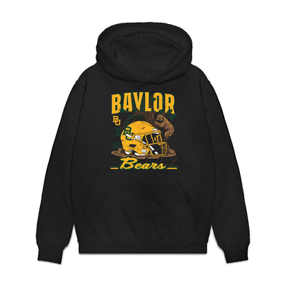 Baylor - NCAA Football : Sawyer Robertson - Vintage Helmet Premium Hooded Sweatshirt-0