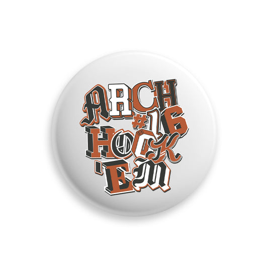 Texas - NCAA Football : Arch Manning - Hook 'Em Button 3"-0