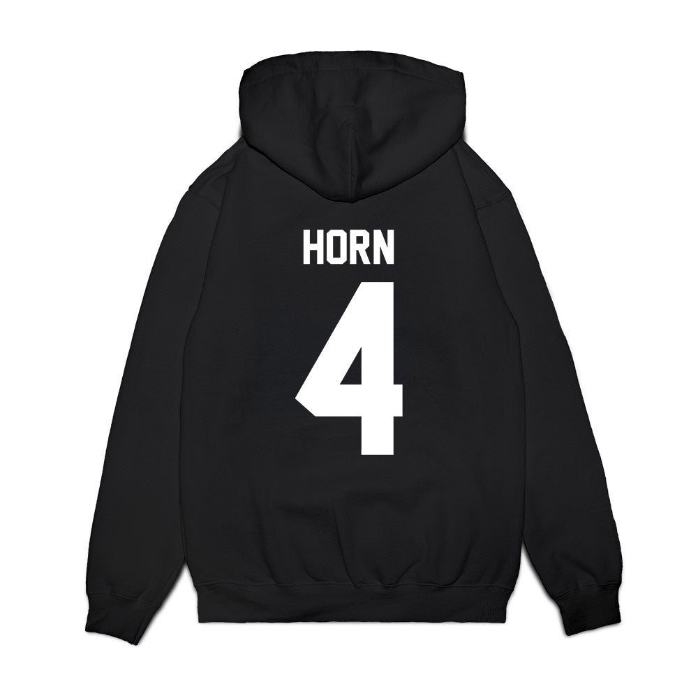 Texas Tech - NCAA Football : Maurion Horn - Vintage Helmet Premium Hooded Sweatshirt-1