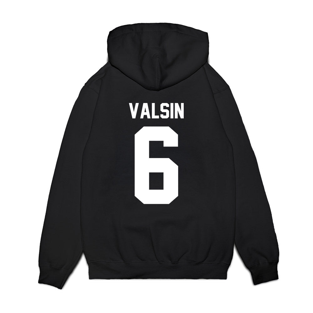 Texas Tech - NCAA Football : Kelby Valsin - Vintage Helmet Premium Hooded Sweatshirt-1
