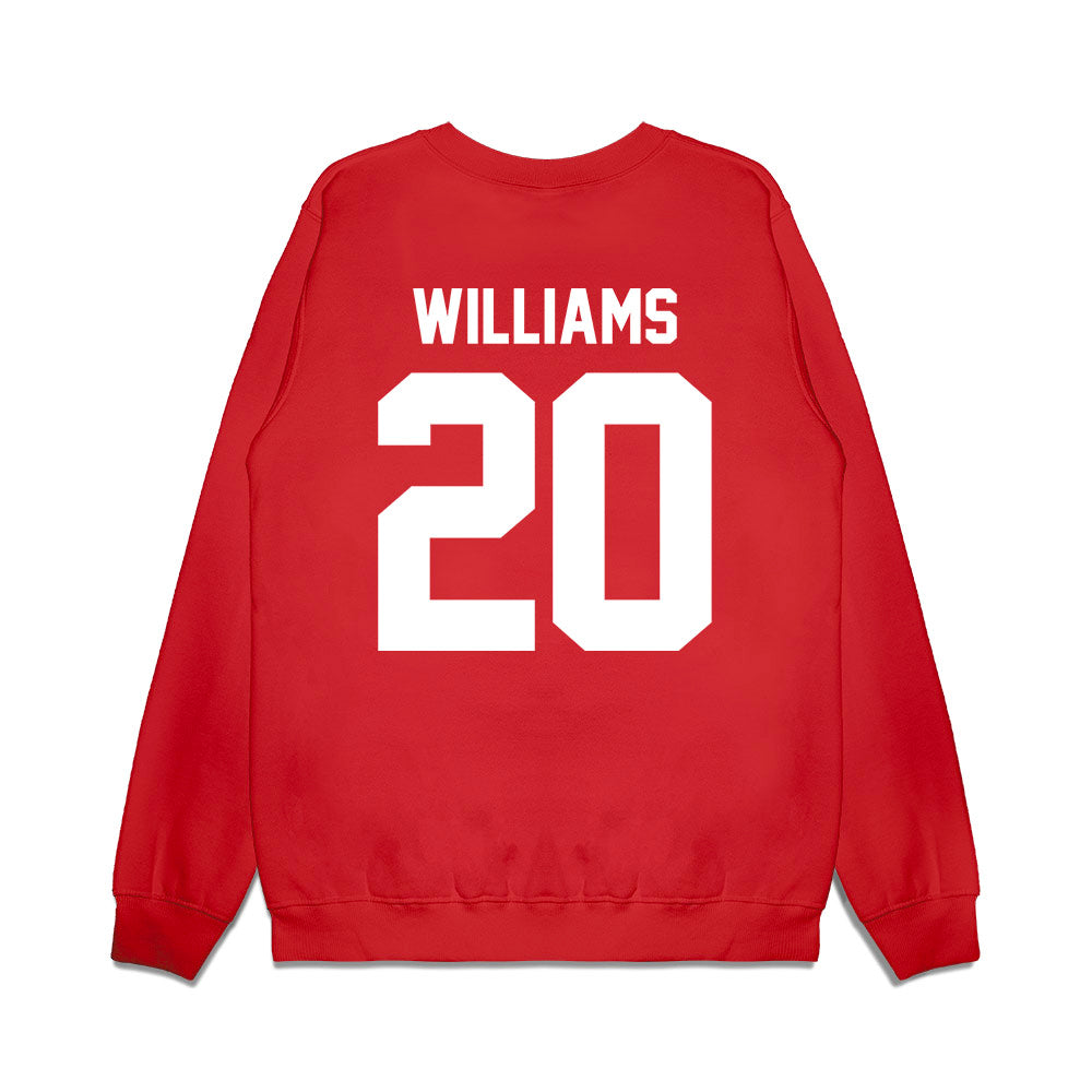 Texas Tech - NCAA Football : J'koby Williams - Vintage Helmet Premium Crewneck Sweatshirt-1
