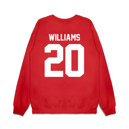 Texas Tech - NCAA Football : J'koby Williams - Vintage Helmet Premium Crewneck Sweatshirt-1