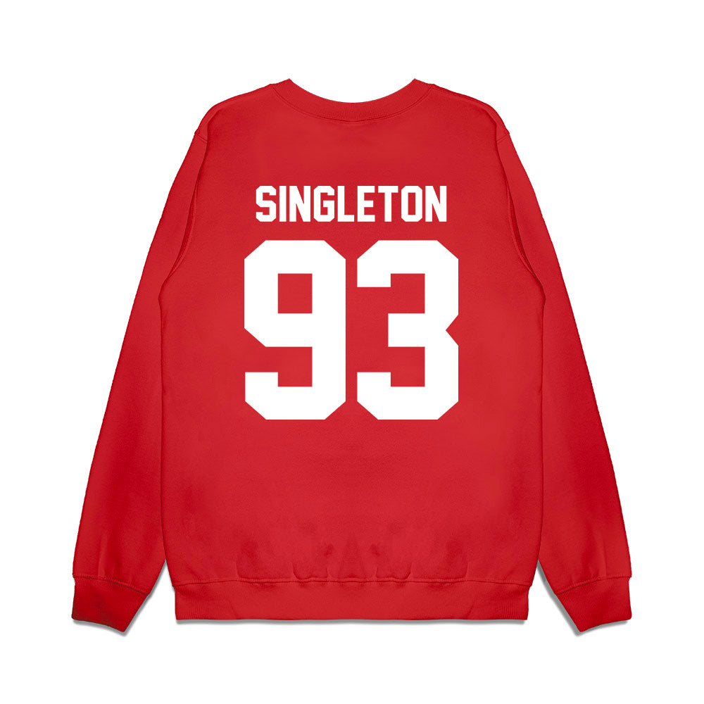 Texas Tech - NCAA Football : Dylan Singleton - Vintage Helmet Premium Crewneck Sweatshirt-1