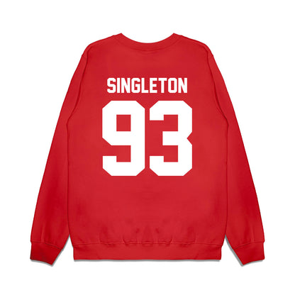 Texas Tech - NCAA Football : Dylan Singleton - Vintage Helmet Premium Crewneck Sweatshirt-1