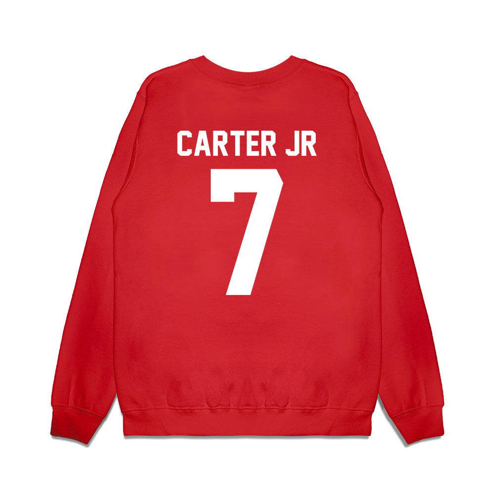 Texas Tech - NCAA Football : Terrance Carter Jr - Vintage Helmet Premium Crewneck Sweatshirt-1