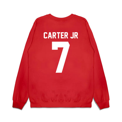 Texas Tech - NCAA Football : Terrance Carter Jr - Vintage Helmet Premium Crewneck Sweatshirt-1