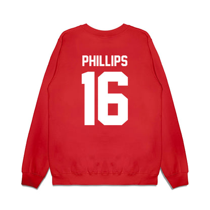 Texas Tech - NCAA Football : Holden Phillips - Vintage Helmet Premium Crewneck Sweatshirt-1