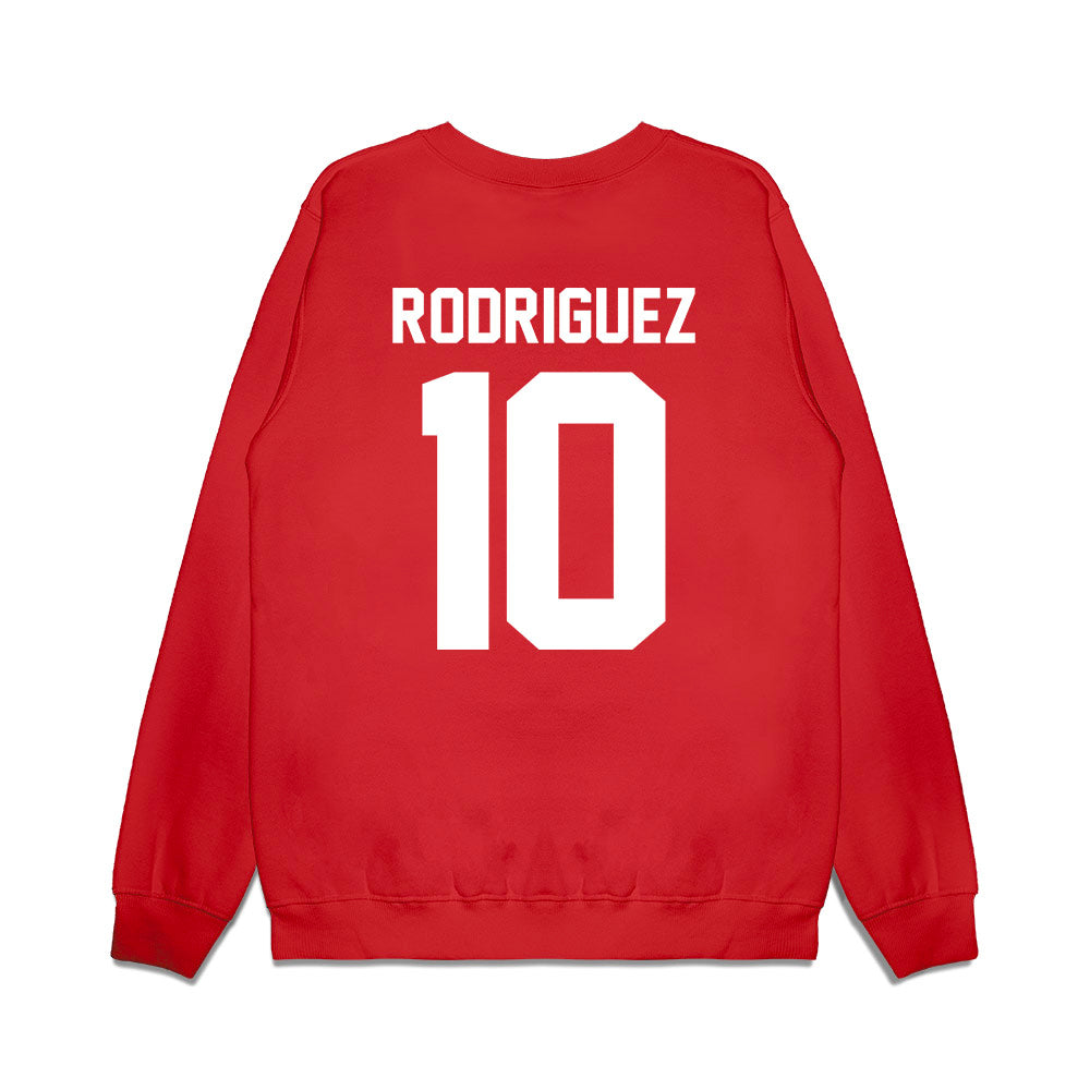 Texas Tech - NCAA Football : Jacob Rodriguez - Vintage Helmet Premium Crewneck Sweatshirt-1