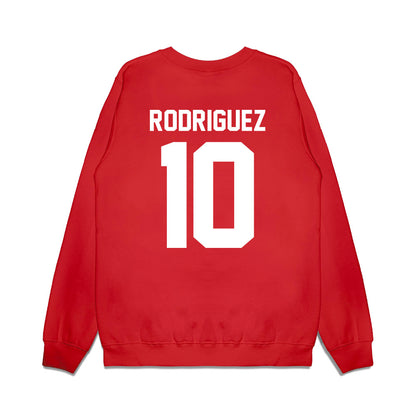 Texas Tech - NCAA Football : Jacob Rodriguez - Vintage Helmet Premium Crewneck Sweatshirt-1
