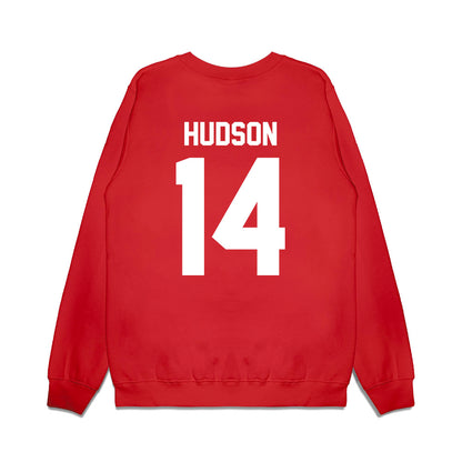 Texas Tech - NCAA Football : Micah Hudson - Vintage Helmet Premium Crewneck Sweatshirt-1