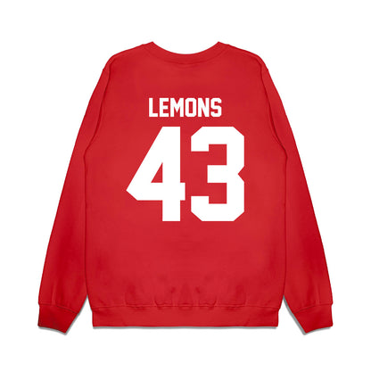 Texas Tech - NCAA Football : Chris Lemons - Vintage Helmet Premium Crewneck Sweatshirt-1