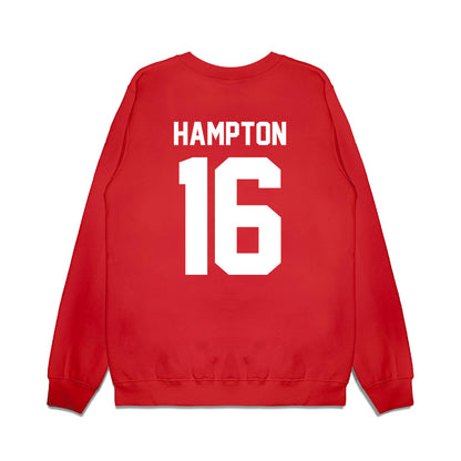 Texas Tech - NCAA Football : Ashton Hampton - Vintage Helmet Premium Crewneck Sweatshirt-1