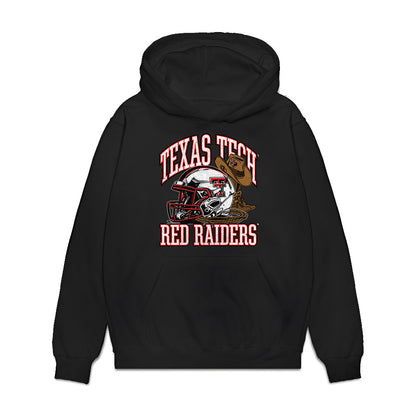 Texas Tech - NCAA Football : Jacob Rodriguez - Vintage Helmet Premium Hooded Sweatshirt-0