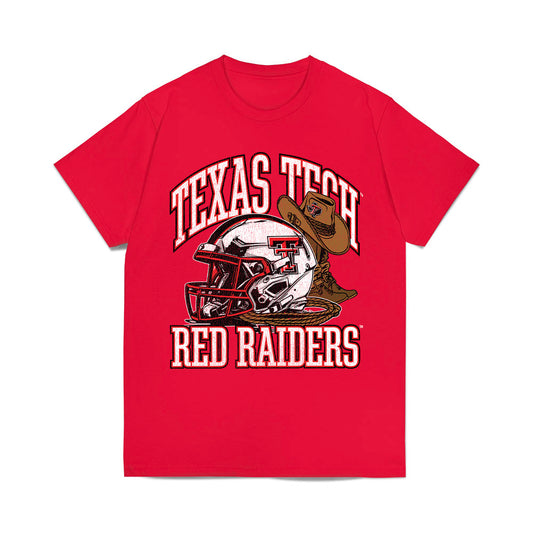 Texas Tech - NCAA Football : Chief Collins - Vintage Helmet Comfort Colors T-Shirt-0