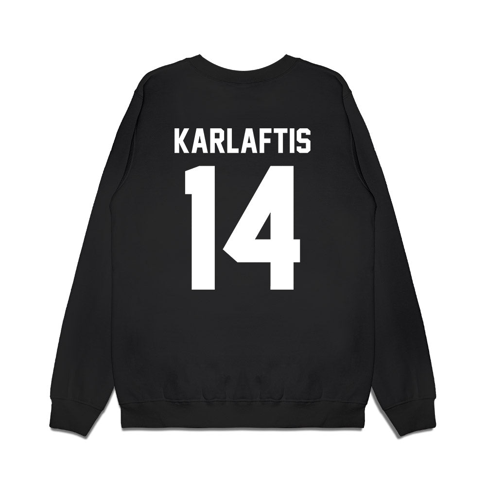 Northwestern - NCAA Football : Yannis Karlaftis - Vintage Football Premium Crewneck Sweatshirt-1
